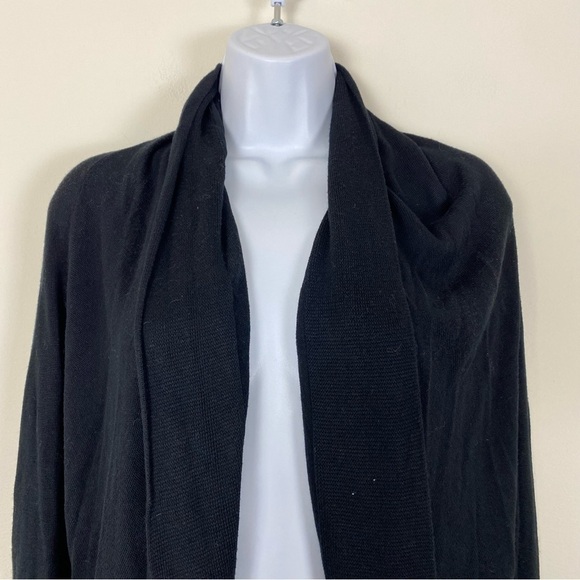 WHBM Black Knit Lightweight Open Front Cardigan Sweater Size XS business Casual - Picture 2 of 6